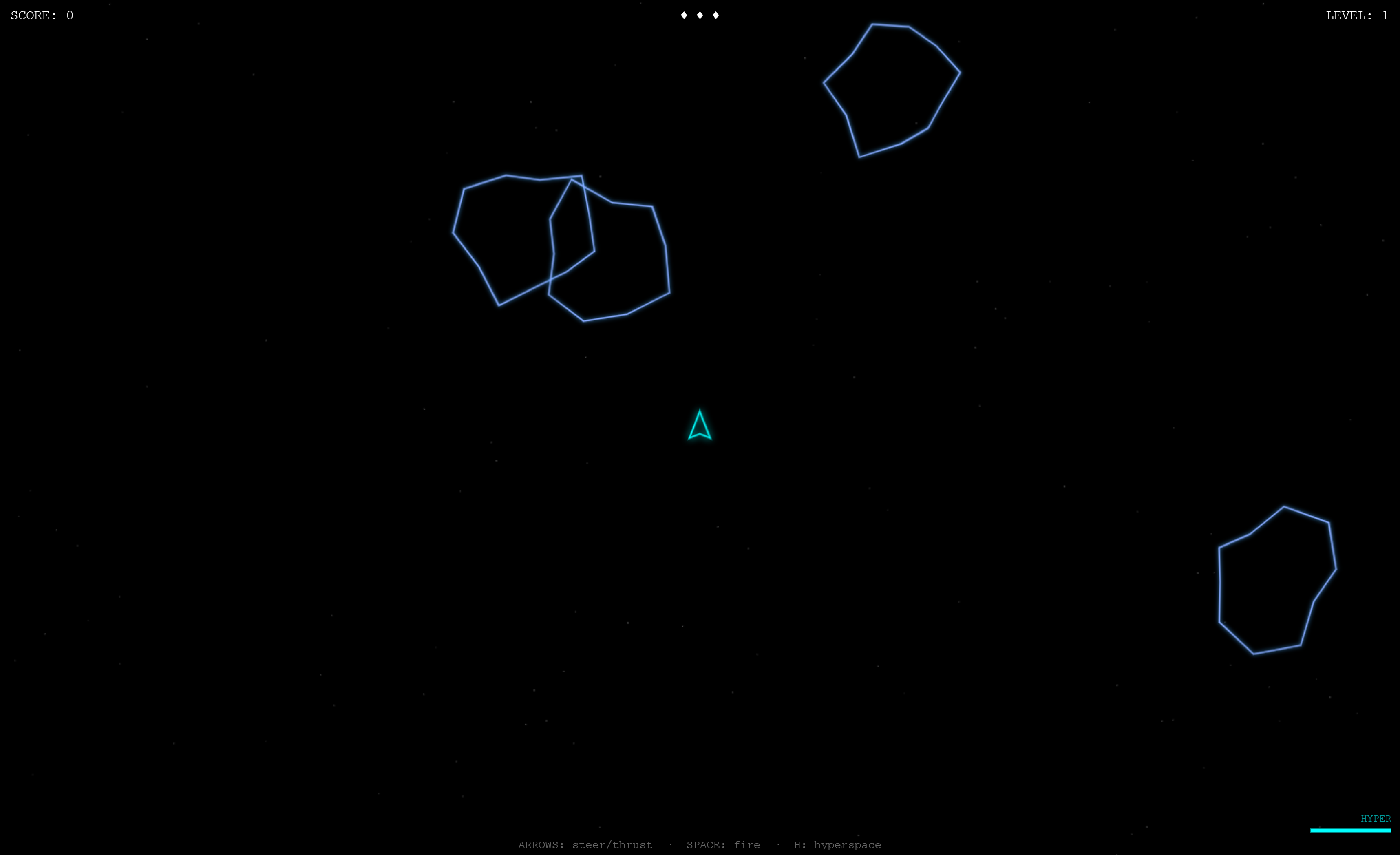Asteroids screenshot